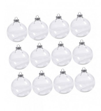 Prettyia Round Plastic Christmas Ornaments