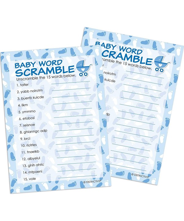 DISTINCTIVS Blue Baby Shower Game