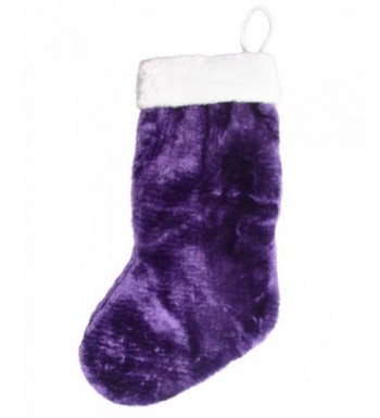 Purple Plush Fabric Christmas Stocking