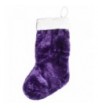 Purple Plush Fabric Christmas Stocking