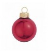Shiny Burgundy Glass Christmas Ornaments