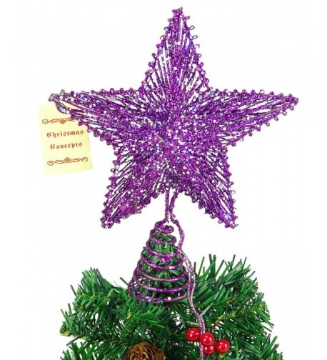 Purple Springy Star White Lights