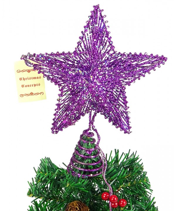 Purple Springy Star White Lights