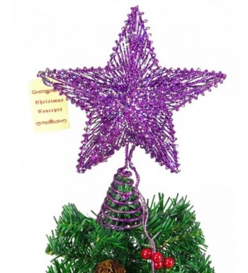 Purple Springy Star White Lights