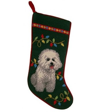 Holiday Lights Needlepoint Christmas Stocking