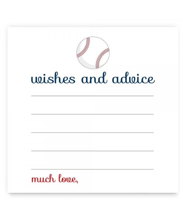 Baseball Baby Shower Advice Card