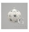 White star ball Christmas ornament