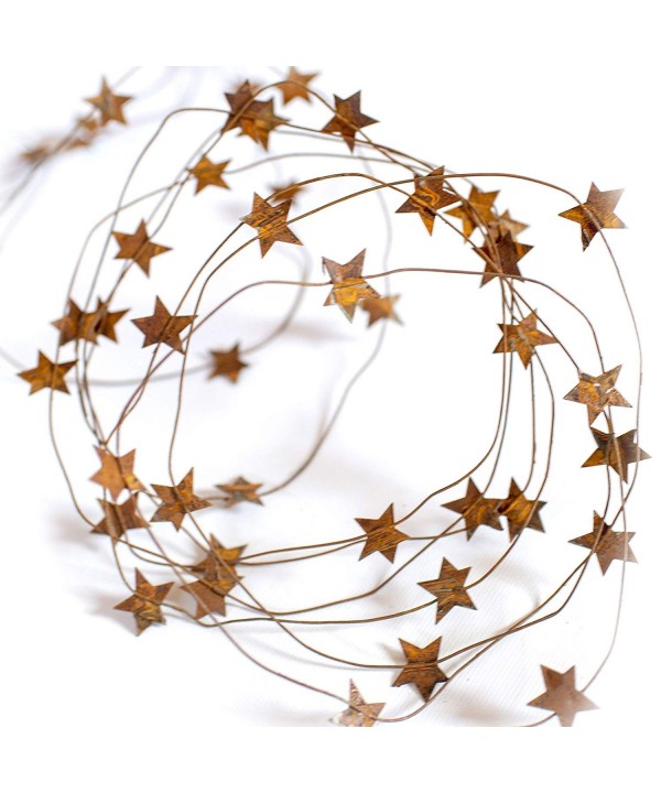 RUSTY TIN BARN STAR GARLAND