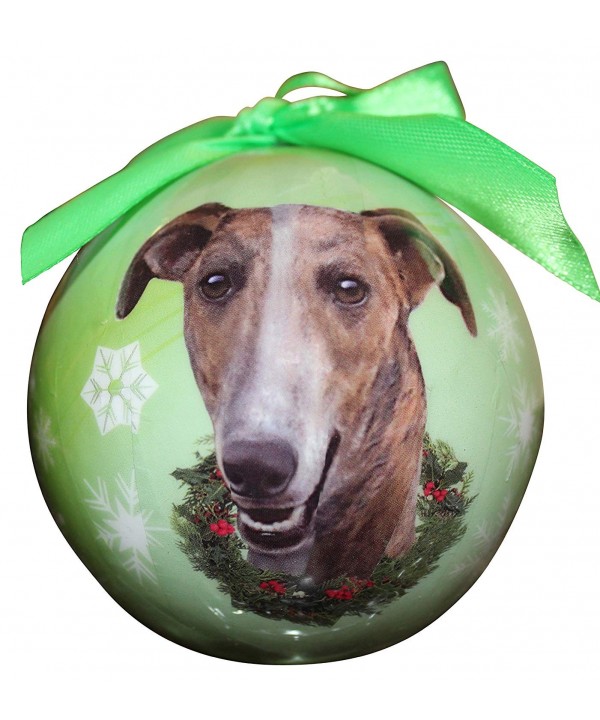 Greyhound Christmas Ornament Shatter Personalize