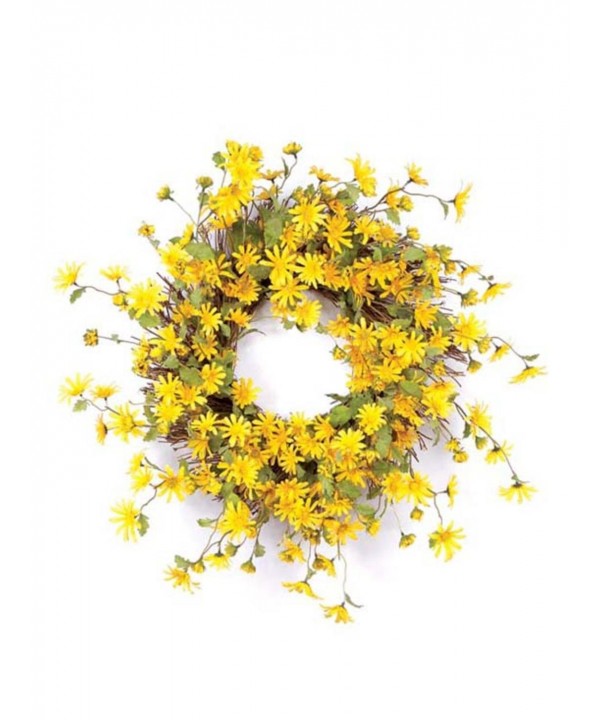 Melrose International Yellow Wreath 23 Inch