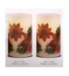 Christmas Poinsettia Real Flameless Candles