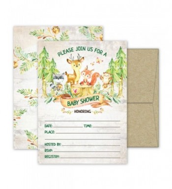 Deluxe Woodland Invitations Invites Envelopes