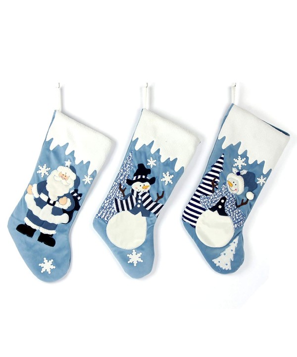 Silver Christmas Stockings Elegant Pattern