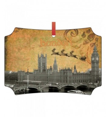 Vintage London London Double Sided Aluminum Ornament