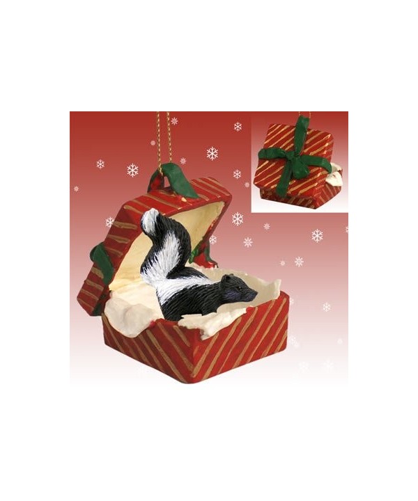 Skunk Red Gift Christmas Ornament