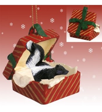 Skunk Red Gift Christmas Ornament