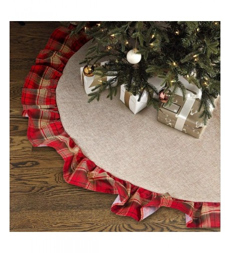 Christmas Ruffle Burlap Holiday Decorations