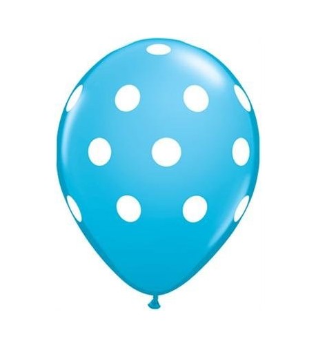 Light Blue Polka Balloons Pack