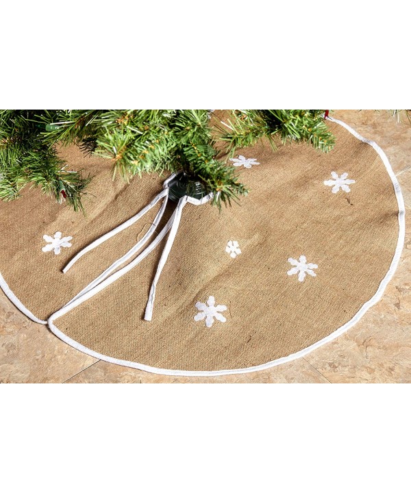 Rustic Burlap Christmas Tree Skirt