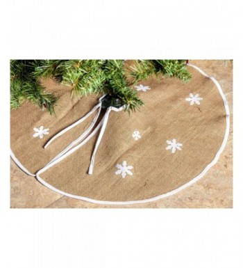 Rustic Burlap Christmas Tree Skirt