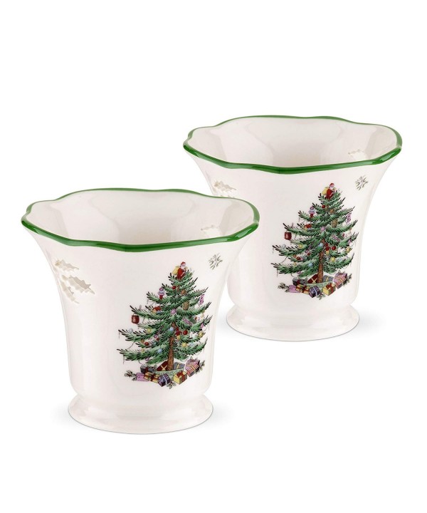 Spode Christmas Pierced Holder Lights