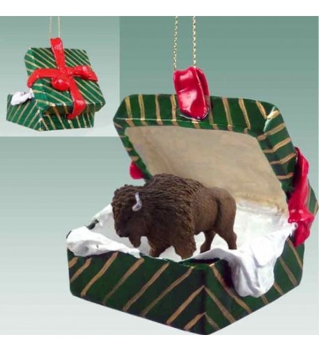 Buffalo Gift Box Christmas Ornament