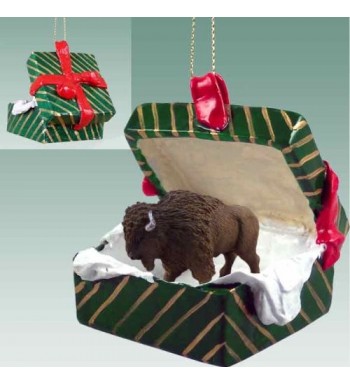 Buffalo Gift Box Christmas Ornament