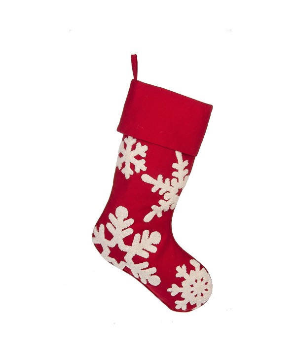 Winter Snowflak Polyester Christmas Stocking