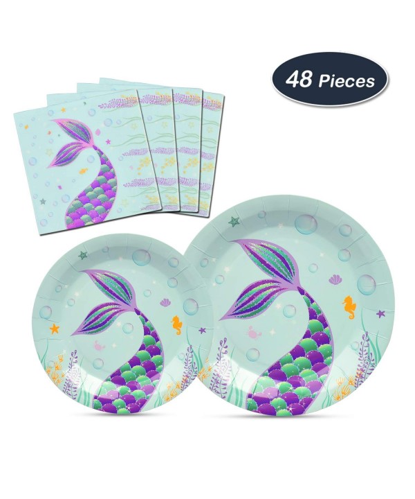 WERNNSAI Mermaid Party Supplies Kit