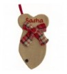 Burlap Shaped Stocking Custom Embroidered