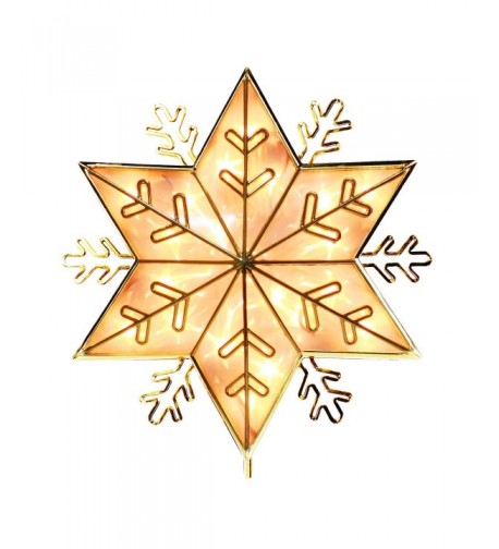 YUNLIGHTS Christmas Glittered Snowflake Decorations