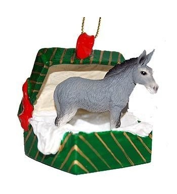 Donkey Gift Box Christmas Ornament