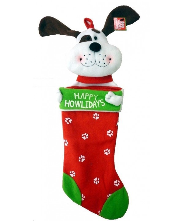 Happy Howlidays Plush Christmas Stocking