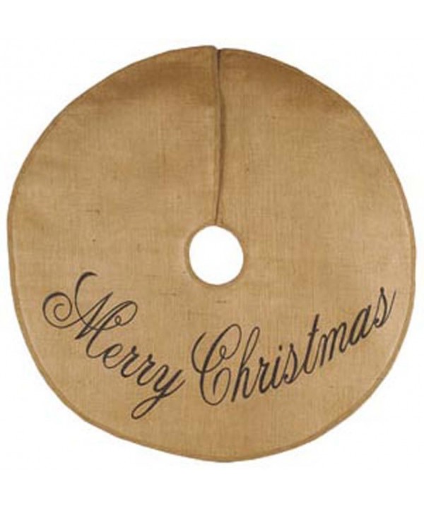 Merry Christmas Script Cotton Burlap