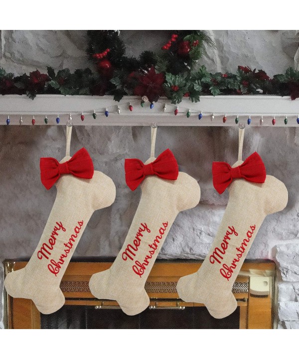 Partyprops Christmas Stockings Burlap Stocking