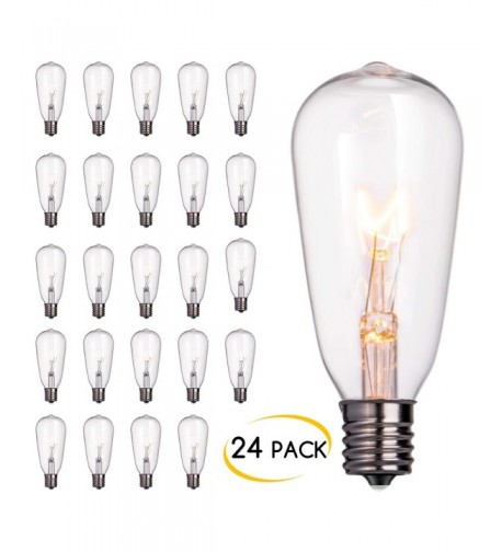 24 Pack Replacement Candelabra BaseST40 Outdoor