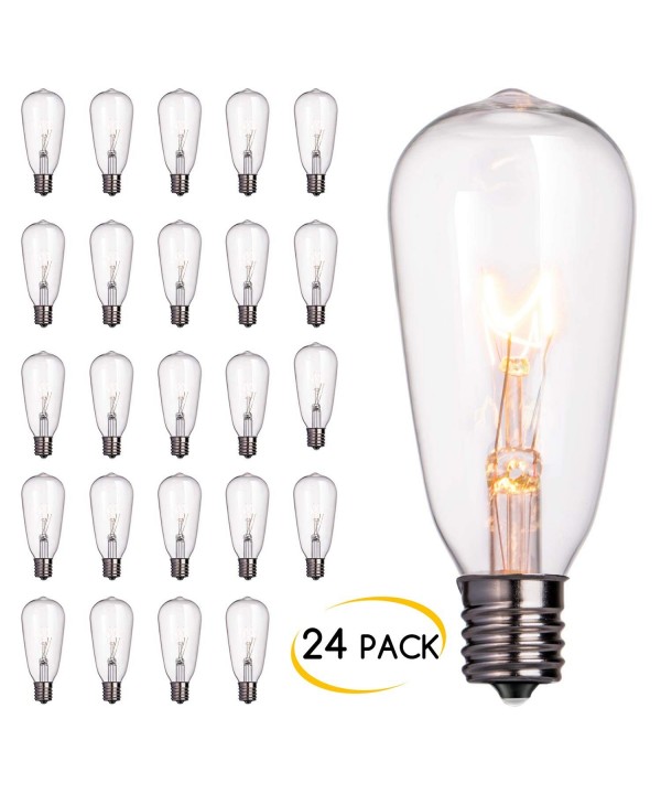 24 Pack Replacement Candelabra BaseST40 Outdoor