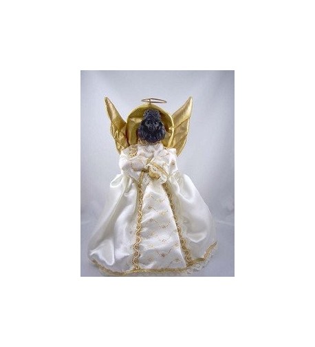 Poodle Angel Christmas Topper Black