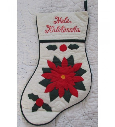 Hawaiian quilted appliqued Christmas Stockings