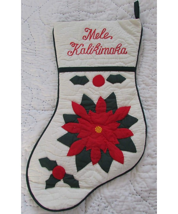 Hawaiian quilted appliqued Christmas Stockings