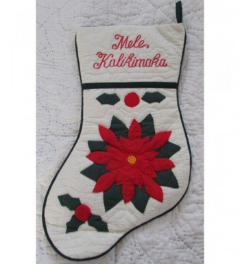 Hawaiian quilted appliqued Christmas Stockings