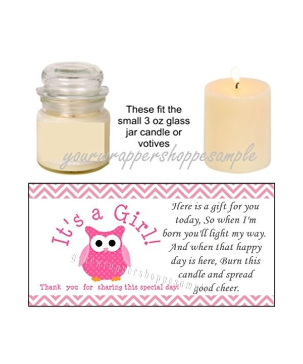 Shower Candle Party Favor Labels