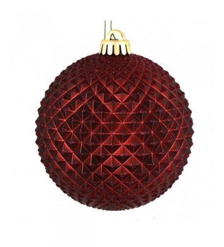 Vickerman 530504 4 Burgundy Christmas Ornament