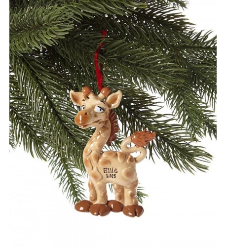 Giraffe Personalized Christmas Tree Ornament