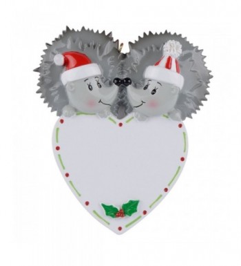 Personalized Hedgehog Couple Christmas Ornament