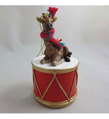 Little Drummer Giraffe Christmas Ornament