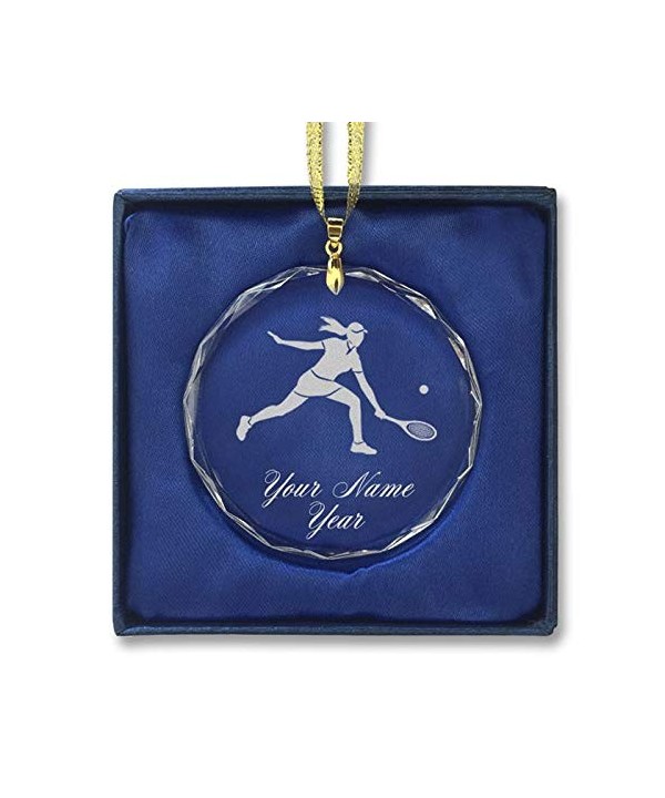 Round Crystal Christmas Ornament Personalized