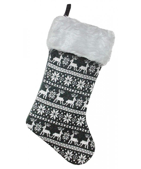 Northlight Reindeer Snowflake Christmas Stocking