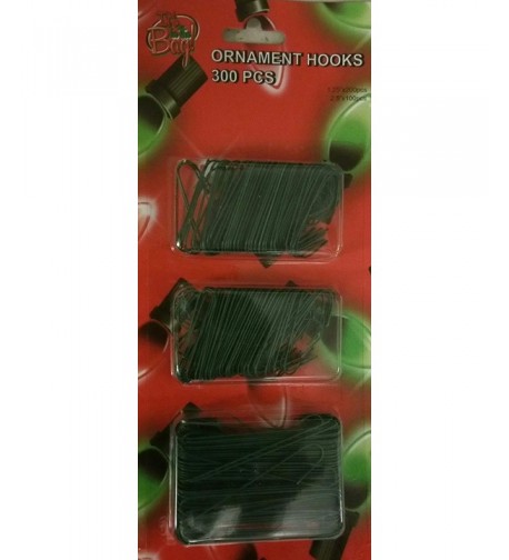 Green Christmas Ornament Hooks Sizes