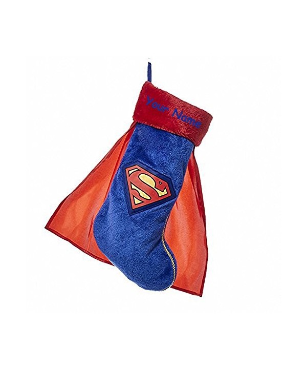 Personalized Superman Christmas Stocking Cape